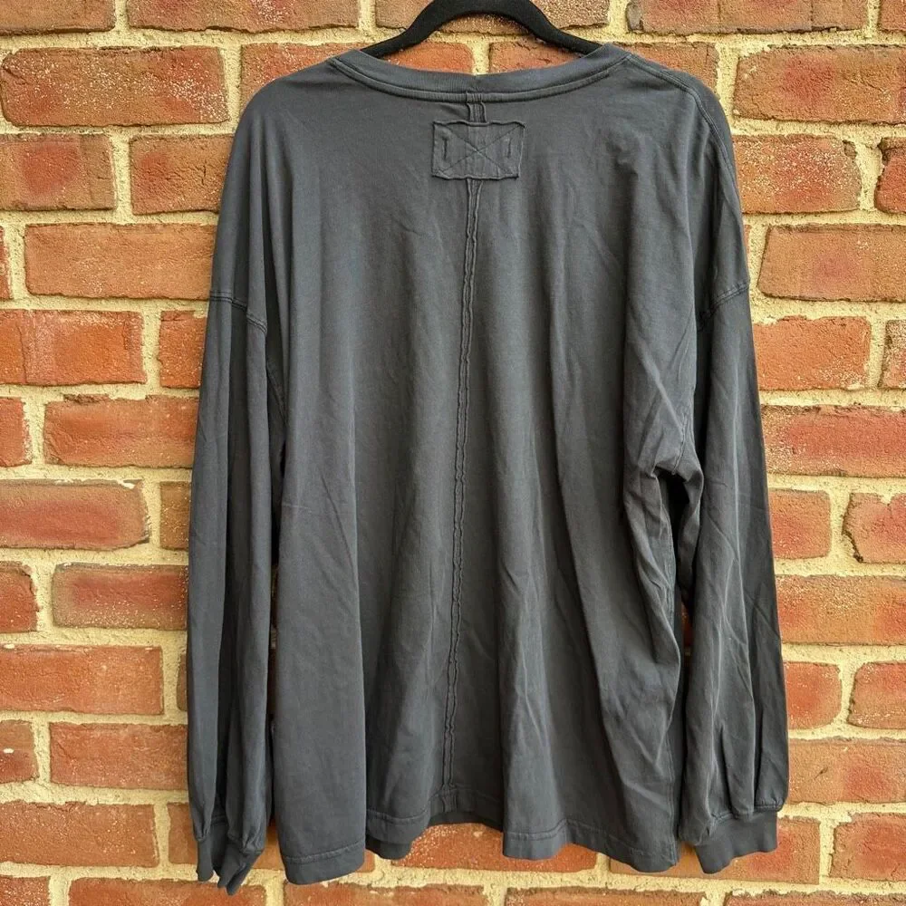 Free people We The Free Perfect Oversized long sleeve Tee black S NEW